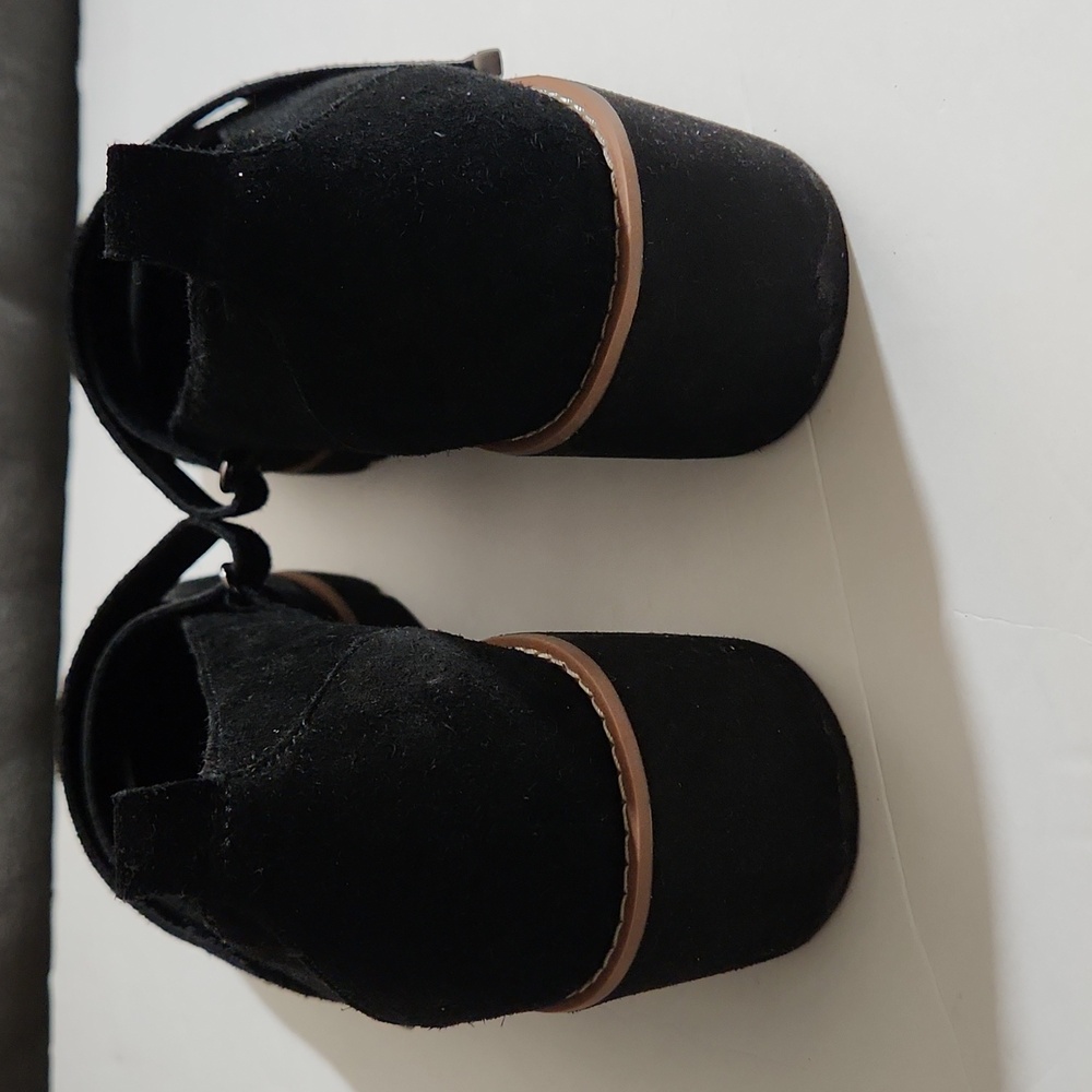 Vionic ALMA Black Suede Mary Janes Wedge Heel with Tan Trim Sz 11 - Picture 4 of 6